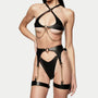 UYEE Full Body Harness Bra Sexy PU Leather Lingerie Bondage Suspender for Women Gothic Clothes Fetish Wear Garter Stocking Belt