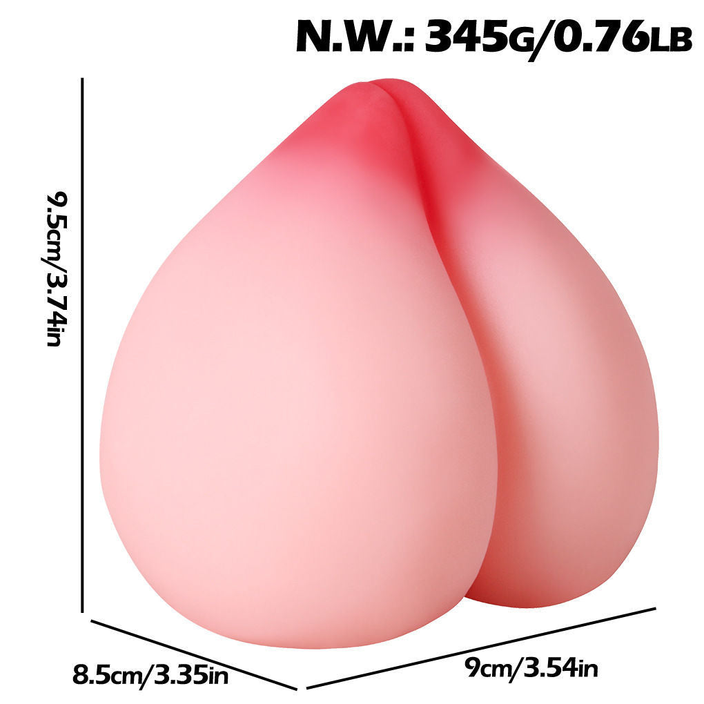 Velvet Peach-Inspired Silicone Personal Massager – Manual, Soft PE Silicone