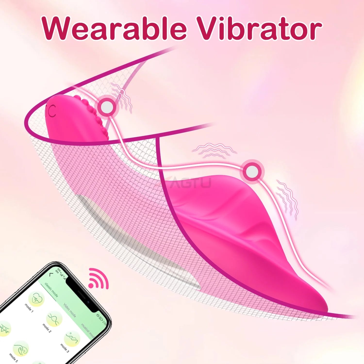 Wearable Panty Vibrator with APP Remote Control for Women, Remote Control Vibrator for Woman 9 Vibrations