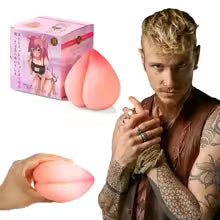 Velvet Peach-Inspired Silicone Personal Massager – Manual, Soft PE Silicone