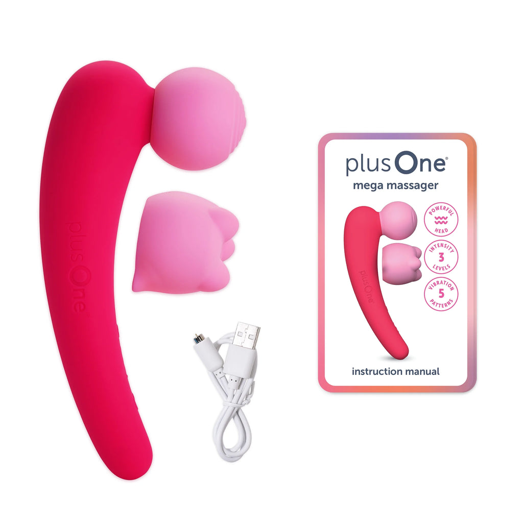 MEGA Wand Vibrator, Powerful Head, Body Massager Attachment, 15 Vibration Patterns, Waterproof