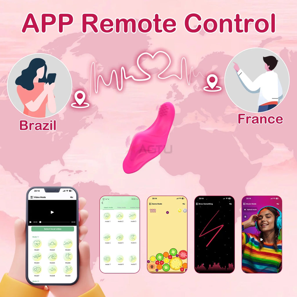 Wearable Panty Vibrator with APP Remote Control for Women, Remote Control Vibrator for Woman 9 Vibrations