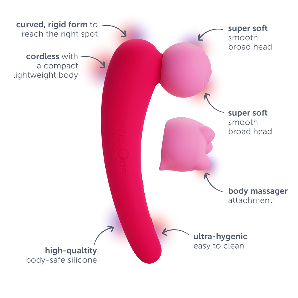 MEGA Wand Vibrator, Powerful Head, Body Massager Attachment, 15 Vibration Patterns, Waterproof