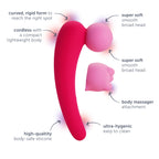 MEGA Wand Vibrator, Powerful Head, Body Massager Attachment, 15 Vibration Patterns, Waterproof